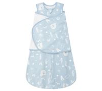 LILBESTIE Baby Sleeping Swaddle Bag 1.0 Tog 3-in-1 Adjustable Silent Hook Baby Swaddle Blanket Wrap 100% Cotton 6-12 Months, Seabed World