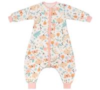 LilBestie Toddler Sleeping Bag, 1.5 TOG Cotton Sleeping Bag with Arms and Feet - All Seasons (Butterfly, 3-4 Years)