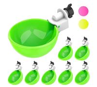 Lil'Clucker - Green Large Automatic Chicken Waterer Cups Suitable for Ducks, Geese, Turkeys, and Bunny Rabbit - Water Feeder Kit - Poultry Waterer - Pack of 8