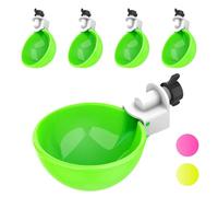 Lil'Clucker - Green Large Automatic Chicken Waterer Cups Suitable for Ducks, Geese, Turkeys, and Bunny Rabbit - Water Feeder Kit - Poultry Waterer - Pack of 5