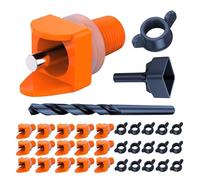 Lil'Clucker Horizontal Chicken Waterer Nipples, Pack of 15 Chicken Nipple Waterer with Drill Bits, Easy Install Automatic Chicken Waterer System, No Leak Chicken Water Feeder, Poultry Waterer - Orange