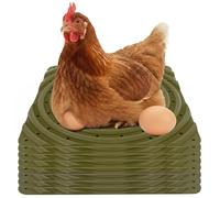Lil'Clucker Washable Chicken Nesting Pads for Laying Eggs Nesting Pads for Chicken Coop Nesting Chickens Durable Chicken Bedding for Coop, Poultry Nest Box Pads for Chickens (Green, 8-Pack)