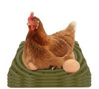 Lil'Clucker Washable Chicken Nesting Pads for Laying Eggs Nesting Pads for Chicken Coop Nesting Chickens Durable Chicken Bedding for Coop, Poultry Nest Box Pads for Chickens (Green, 4-Pack)