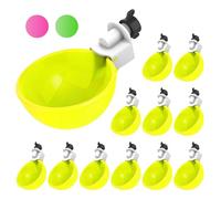 Lil'Clucker - Yellow Large Automatic Chicken Waterer Cups Suitable for Ducks, Geese, Turkeys, and Bunny Rabbit - Water Feeder Kit - Poultry Waterer - Pack of 12