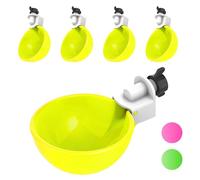 Lil'Clucker - Yellow Large Automatic Chicken Waterer Cups Suitable for Ducks, Geese, Turkeys, and Bunny Rabbit - Water Feeder Kit - Poultry Waterer - Pack of 5