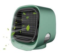 Lilcooler Air Con,Lilcooler Mini Portable Cooler,Airabreeze Air Conditioner,With Led Nightlight & Tank 3 Speeds (Green)