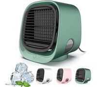 Lilcooler - Lilcooler Air Cooler, Lilcooler Air Con, 3 Speed Settings, With 300ml Tank & LED Light, For Bedroom, Office And Camping (green)