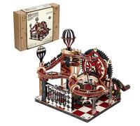 Lilcubics 3D Puzzles Adult Mechanical Marble Run Model Kit - Whimsy Park 3D Wooden Puzzles for Adults - DIY Carnival Construction Project - Wooden Model Kits for Adults Creative Gifts (154 Pcs)