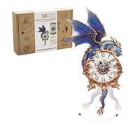 Lilcubics 3D Wooden Dragon Clock Puzzle for Adults - Mechanical Model Building Kit with Pendulum & Chime, DIY Wall Clock for Home Office Decor, Christmas Dragon Gifts Ornament for Men Women