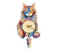 Lilcubics 3D Wooden Model Kits for Adults to Build-Mechanical DIY Clock Kit Wooden Puzzles Cat Clock with Swinging Pendulum, Cat Lovers Gifts for Women-Creative Home Decor