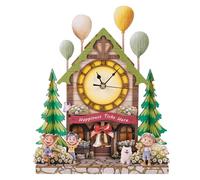 Lilcubics 3D Wooden Puzzle Kit Christmas Balloon Cabin Wall Clock with Timepiece Mechanism Adult 3D Jigsaw Puzzles DIY Craft Home Decor Gifts for Men Women