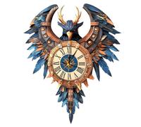 Lilcubics 3D Wooden Puzzles for Adults Model Kits Thunderbird Clock, Mechanical Model Building Kits DIY Hobbies for Women Men, Vintage Clock Puzzle Idea Gifts for Adults Craft Gift Home Decor