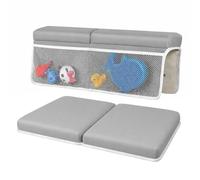 LILEKA Bath Kneeler and Elbow Rest Pad Set - Non-Slip Quick Dry Bath Kneeling and Elbow Rest Pads with Pockets