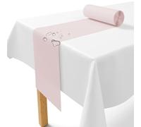 LILENO HOME Non-Woven Fleece Table Runner Rose [30 cm x 25 m] - Disposable Table Runner as Elegant Table Decoration for Weddings, Communion, Christening, Birthday, Christmas and Beer Table Festivals
