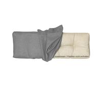 LILENO HOME Pallet Cushion Cover Light Grey - Replacement Cover for Back Cushion 120 x 40 x 16-20 cm - Cushion Cover for Euro Pallets - Pallet Cushion Outdoor Cover for Pallet Furniture