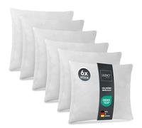 LILENO HOME Set of 6 Pillow Fillings 60x60 cm - 40°C Washable Inner Pillow Suitable for Allergies - Polyester Pillow for Couch, Sofa cusion, and as Head and Bed pillow