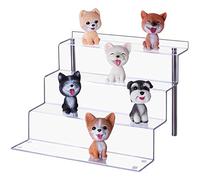 LileZbox Acrylic Display Risers Shelf for Figures, Clear Large 4-Step Display Stand for Display Or Collection, Cupcake Dessert Product-1 Pack(30x28x22cm)
