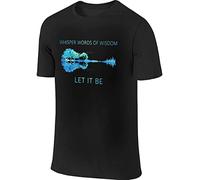 LILI956677 Black New Whisper Words of Wisdom Let It Be Men's Short Sleeve T-Shirt (X-Large)