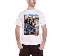 LILI956677 Riverdale T Shirt Pops Group Photo Tv Show Logo Mens White (3X-Large)