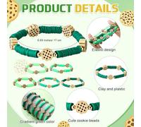 Liliaafar Scout Gifts Scout Troop Leader Appreciation Gifts Cookie Bracelets Green Clay Beaded Friendship Bracelets for Women Cookie Lover Friends Leader Team Birthday Classroom Party Favors, about