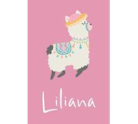 Liliana: Personalized Llama Sketchbook For Girls And kids With Customized Name, Birthday Gift Idea, 120 Pages of 6" x 9" Blank Paper for Drawing, Sketching, Doodling (Sketch Books For Kids)