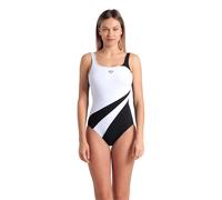 Arena Womens Liliana Back One Piece Swimsuit, Black-white, 40 EU