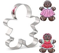 LILIAO Christmas Gingerbread Girl Cookie Cutter - 4 x 5 inches - Stainless Steel