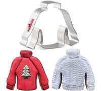 LILIAO Christmas Winter Ugly Sweater Cookie Cutter - 4.2 x 3.2 inches - Stainless Steel