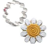LILIAO Daisy Flower Cookie Cutter - 3.1 x 3.3 inches - Stainless Steel