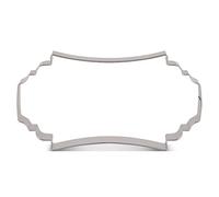 LILIAO Fancy Plaque Cookie Cutter Frame Sandwich Fondant Biscuit Cutter - 5.1 x 2.7 inch - Stainless Steel - by Janka