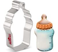 LILIAO Feeding Bottle Cookie Cutter for Baby Shower - 2.5 x 4.3 inches - Stainless Steel