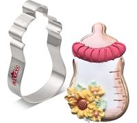 LILIAO Feeding Bottle Cookie Cutter for Baby Shower - 2.8 x 4.8 inches - Stainless Steel