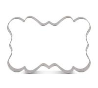 LILIAO Large Rectangle Fancy Plaque Cookie Cutter Frame Sandwich Fondant Biscuit Cutter - 5 x 3.6 inches - Stainless Steel - by Janka