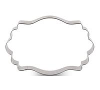 LILIAO Plaque Cookie Cutter Fancy Frame Biscuit Cutter for Wedding - 4.56 x 2.95 inch - Stainless Steel