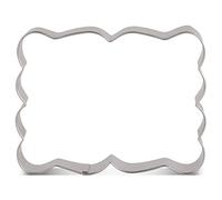 LILIAO Rectangle Plaque Cookie Cutter Frame Sandwich Fondant Biscuit Cutter - 3.9 x 2.9 inches - Stainless Steel - by Janka