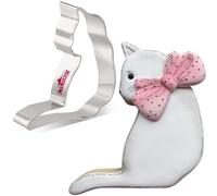 LILIAO Sitting Cat Cookie Cutter - 4 x 4.3 inches - Stainless Steel