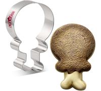 LILIAO Thanksgiving Turkey Leg Cookie Cutter - 2.7 x 3.9 inches - Stainless Steel