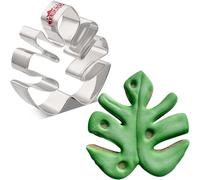 LILIAO Tropical Leaf Cookie Cutter - 3.4 x 3.6 inche - Stainless Steel