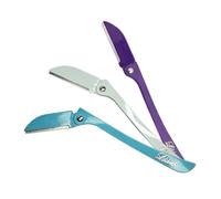 Lilibeth Brow Shaper - Dermaplaning Blades for Face - Face Shaver for Women - Dermaplaning Tool for Women - Pack of 3 Derma Blades (Purple, Aqua, Mint)