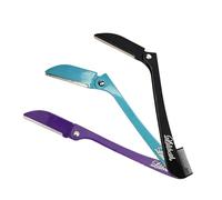 Lilibeth Brow Shaper - Dermaplaning Blades for Face - Face Shaver for Women - Dermaplaning Tool for Women - Pack of 3 Derma Blades (Aqua, Dark Purple, Black Comb)