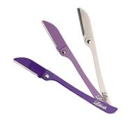 Lilibeth Brow Shaper - Dermaplaning Blades for Face - Face Shaver for Women - Dermaplaning Tool for Women - Pack of 3 Derma Blades (Purple, Lavender, White)