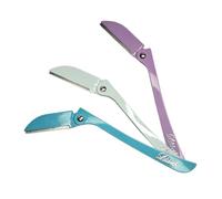 Lilibeth Brow Shaper - Dermaplaning Blades for Face - Face Shaver for Women - Dermaplaning Tool for Women - Pack of 3 Derma Blades (Aqua, Lavender, Mint)