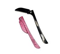 Lilibeth Brow Shaper - Dermaplaning Blades for Face - Face Shaver for Women - Dermaplaning Tool for Women - Pack of 2 Derma Blades (Pink Glitter, Black)