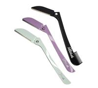 Lilibeth Brow Shaper - Dermaplaning Blades for Face - Face Shaver for Women - Dermaplaning Tool for Women - Pack of 3 Derma Blades (Black Comb, Lavender, Mint)