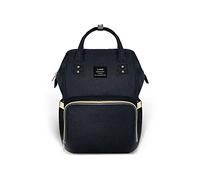 LiliChan Baby Diaper Bag Backpack Fashion Design with Anti-Water Material for Both Mom & Dad (Black)