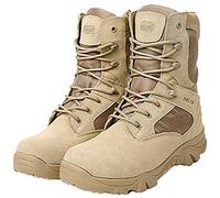 LiliChan Men's Tactical Boots Delta Side Zip Military Work 8 Inch Army Shoes (01-Tan, Numeric_7)