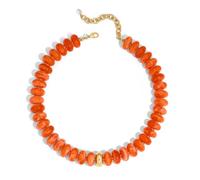 LILIE&WHITE Chunky Statement Necklace for Women - Multicolor Round Bead Resin Design, Adjustable Boho Choker Necklace, Summer Beach Accessory