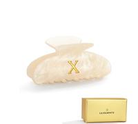 LILIE&WHITE Hair Claw Clip for Women - Letter X Personalised Pearl-Effect Design, Non-Fading & Durable, Elegant Hair Accessory, Unique Gift for Her, Fashion Clip for Everyday & Special Occasions
