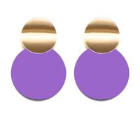 LILIE&WHITE Purple Dangle Earrings for Women - Modern Two-Tone Design with Gold Accents, Hypoallergenic, Non-Tarnishing Fashion Jewelry - Gift for Birthdays, Anniversaries & Special Occasions