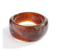 LILIE&WHITE Resin Bangle Bracelet for Women - Handmade, Hypoallergenic, Non-Fading Brown Color, Elegant Modern Design, Timeless Accessory, Gift for Women